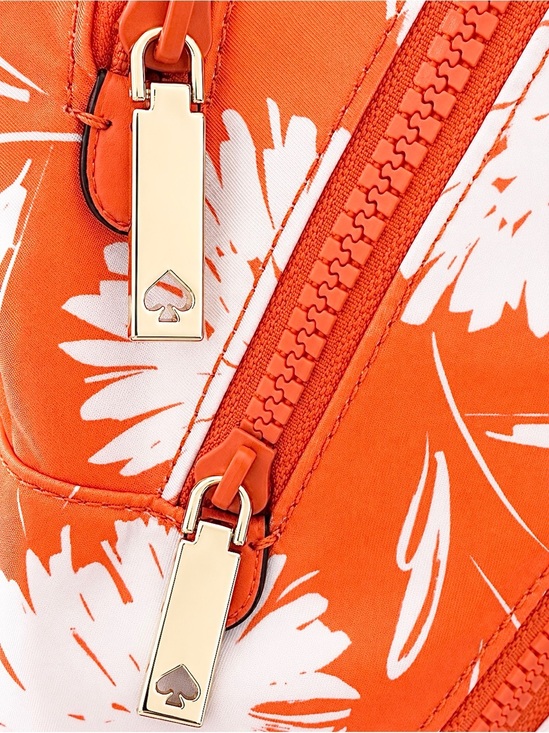NWOT! Kate Spade Karissa Orange & White Nylon Floral Backpack